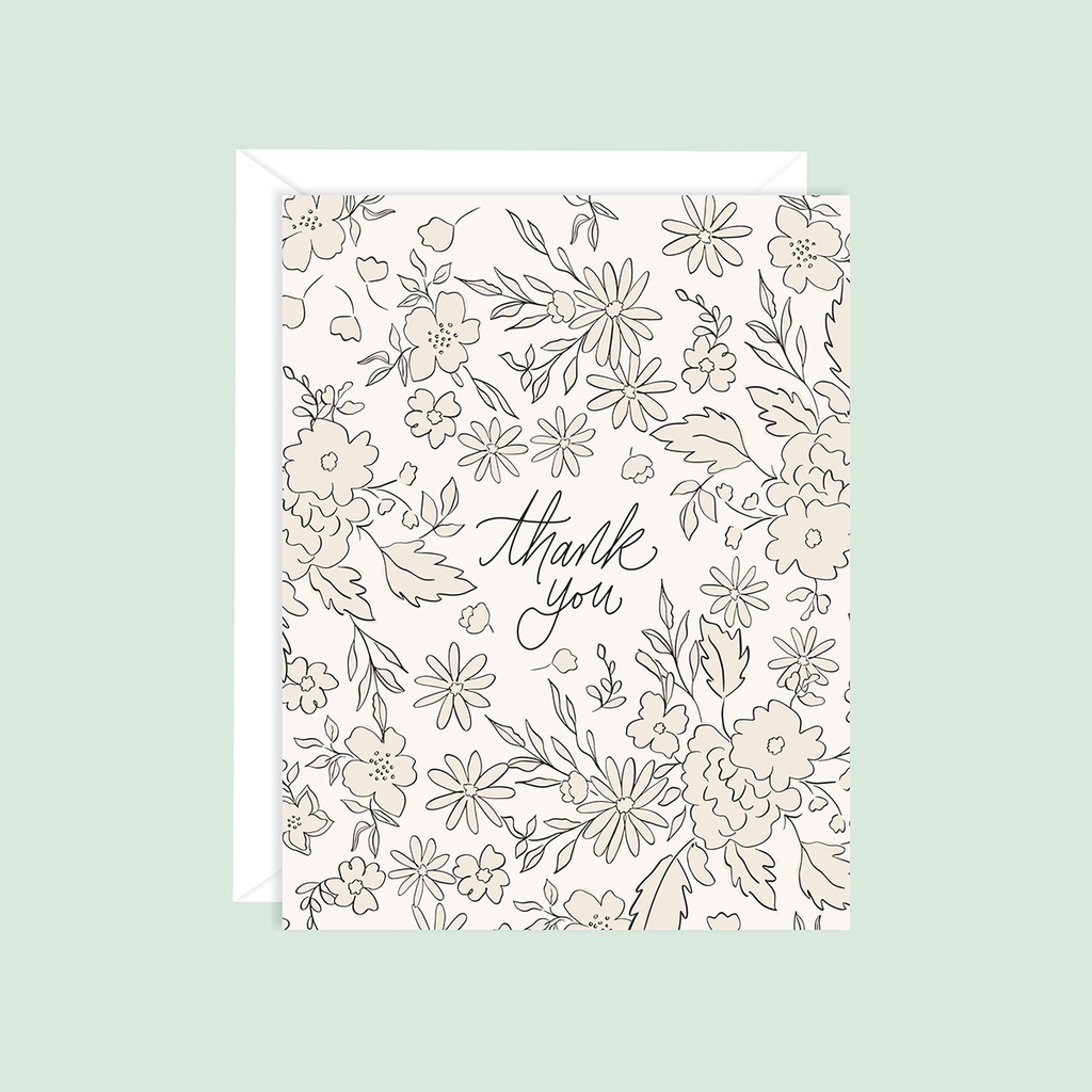 Thank You | Floral Sketch