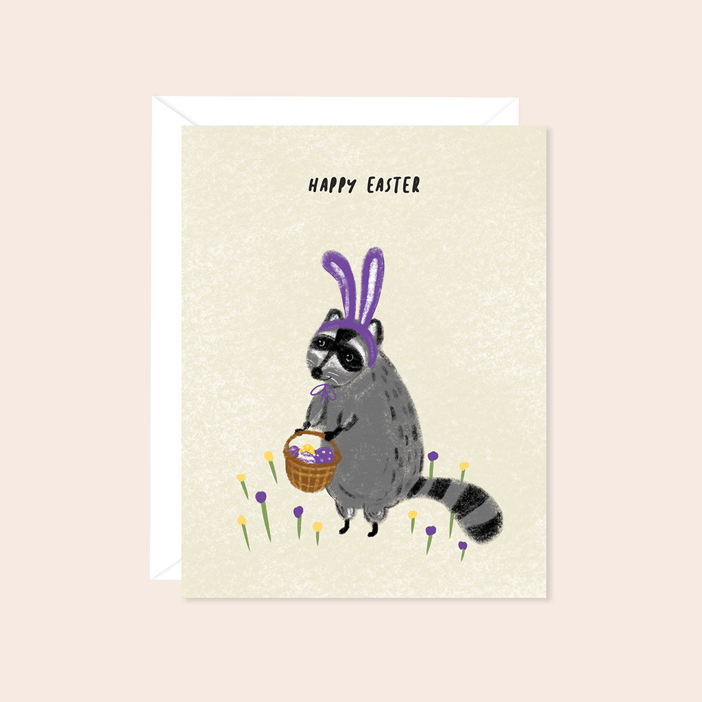 Raccoon Easter Bunny