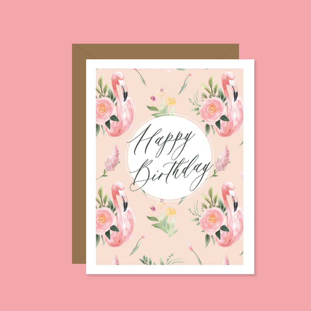 Happy Birthday (Flamingos)