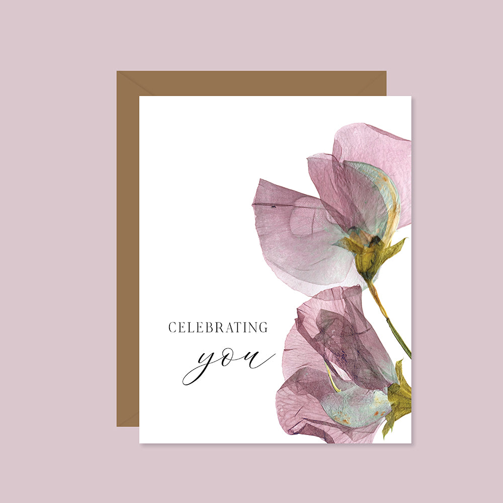 Celebrating You (Pressed Sweet Peas)