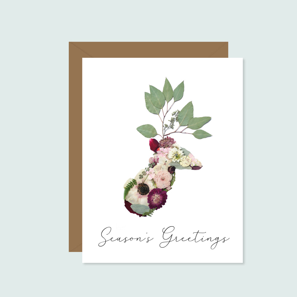 Season's Greetings Pressed Flowers