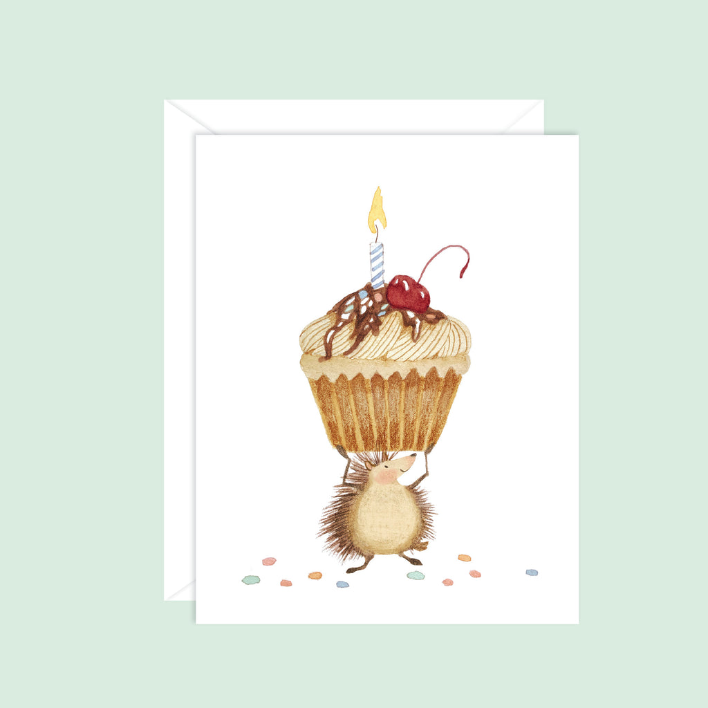 Hedgehog Cupcake Birthday